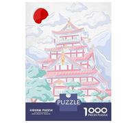 Jigsaw 1000 Pieces for Adults Japanese House Adult Jigsaw Brain Teaser Game Staycation Kill Time Help The Brain Exercise 52x38cm/1000pcs