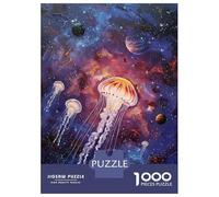 Jigsaw 1000 Pieces for Adults Jellyfish in Space Painting Jigsaw for Adults Relax Games Difficult Hard Deal As Gifts for The Whole Family 70x50cm/1000pcs