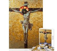 Jigsaw 1000 Pieces for Adults Jesus Christ Mosaic Relaxing Games Tough Challenge Home Decoration Toys for Birthday, Chrismas (38x26cm)