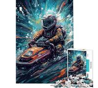 Jigsaw 1000 Pieces for Adults Jet Ski Astronaut Fantasy Puzzles for Adults Toy Wall Decor Difficult Challenge Deal As Gifts for The Whole Family (Size 38x52cm)