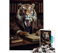 Jigsaw 1000 Pieces for Adults Judge Tiger for Educational Game Challenge Toy Brain Teaser Game Birthday Present Birthday Gifts (Size 38x26cm)