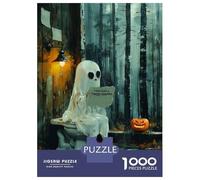 Jigsaw 1000 Pieces for Adults Just A Ghost Pooping Jigsaw for Adults Relaxing Games Analysis And Logic Deal As Gifts for The Whole Family 38x26cm/1000pcs