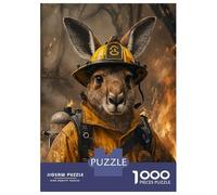 Jigsaw 1000 Pieces for Adults Kangaroo Firefighter Jigsaw for Adults Relax Games Difficult Hard Deal As Gifts for The Whole Family 70x50cm/1000pcs