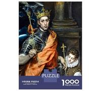 Jigsaw 1000 Pieces for Adults King of France by El Greco Jigsaw for Adults Relax Games Difficult Hard Deal As Gifts for The Whole Family 70x50cm/1000pcs