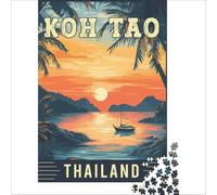 jigsaw 1000 pieces for adults Koh Tao in Thailand | Tough challenge Parent-child interaction deal as gifts for the whole family 50x75cm