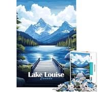 Jigsaw 1000 Pieces for Adults Lake Louise Canada for Educational Game Challenge Toy Brain Teaser Game Birthday Present Birthday Gifts (Size 50x75cm)