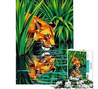 Jigsaw 1000 Pieces for Adults Lioness Wildlife Puzzles for Adults Toy Wall Decor Difficult Challenge Deal As Gifts for The Whole Family (Size 38x52cm)