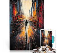 jigsaw 1000 pieces for adults Lone Journey 鈥-Expressionist Abstract Urban Vision Lustige Spiele Ein Kunstwerk52x38cm