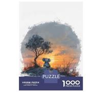 Jigsaw 1000 Pieces for Adults Lonely Baby Elephant Jigsaw for Adults Relaxing Games Analysis And Logic Deal As Gifts for The Whole Family 52x38cm/1000pcs