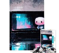 Jigsaw 1000 Pieces for Adults Lonely Figure in A Box Help The Brain Exercise Perfect Decoration Brain Teaser Game Suitable for Ages 14 And Up (50x75cm)