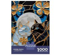 Jigsaw 1000 Pieces for Adults Love Cat Kintsugi Art Jigsaw for Adults Relax Games Difficult Hard Deal As Gifts for The Whole Family 38x26cm/1000pcs