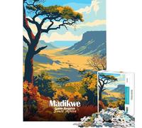 Jigsaw 1000 Pieces for Adults Madikwe Game Reserve South Africa Landscape for Educational Game Challenge Toy Family Game Difficult Challenge Gifts Ideas (size 38x52cm)