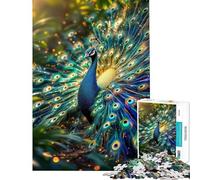 Jigsaw 1000 Pieces for Adults Majestic Peacock Displaying Feathers Help The Brain Exercise Perfect Decoration Brain Teaser Game Suitable for Ages 14 And Up (38x26cm)