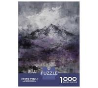 Jigsaw 1000 Pieces for Adults Majestic Peaks - Abstract Mountain Landscape in Gray And Purple Tones Adult Jigsaw Puzzle Family Games Analysis And Logic Deal As Gifts for The Whole Family 70x50cm/1000p