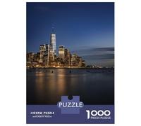 Jigsaw 1000 Pieces for Adults Manhattan Skyline Adult Jigsaw Brain Teaser Game Staycation Kill Time Help The Brain Exercise 52x38cm/1000pcs
