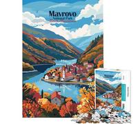 Jigsaw 1000 Pieces for Adults Mavrovo National Park, North Macedonia for Educational Game Challenge Toy Family Game Difficult Challenge Gifts Ideas (size 38x26cm)