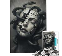 Jigsaw 1000 Pieces for Adults Medusa Stone Face Difficult And Challenge Stress Reliever Relax Games Suitable for Ages 14 And Up (50x75cm)