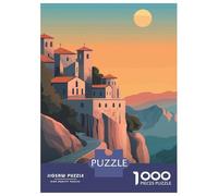 Jigsaw 1000 Pieces for Adults Meteora Monasteries Adult Jigsaw Puzzle Relax Games Birthday Present Deal As Gifts for The Whole Family 52x38cm/1000pcs
