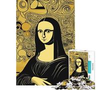 Jigsaw 1000 Pieces for Adults Mona Lisa Mid Century Pop Art Style Puzzles for Adults Toy Wall Decor Difficult Challenge Deal As Gifts for The Whole Family (Size 50x75cm)