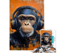 Jigsaw 1000 Pieces for Adults Monkey Beats Jigsaw Puzzles for Teenagers Staycation Kill Time Wishlist with Santa Claus Unique Birthday And Gifts (Size 38x26cm)