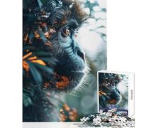 Jigsaw 1000 Pieces for Adults Monkey in Jungle Double Exposition Jigsaw Puzzles for Teenagers Staycation Kill Time Wishlist with Santa Claus Unique Birthday And Gifts (50x75cm)