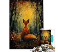 Jigsaw 1000 Pieces for Adults Moonlit Fox Magic Adult Puzzles Brain Teaser Game But Fun And Humorous Deal As Gifts for The Whole Family (size 50x75cm)