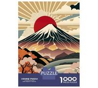 Jigsaw 1000 Pieces for Adults Mount Fuji Retro Pop Art Jigsaw for Adults Relaxing Games Analysis And Logic Deal As Gifts for The Whole Family 70x50cm/1000pcs
