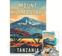 jigsaw 1000 pieces for adults Mount Kilimanjaro in Tanzania | Birthday present Every Piece is Unique deal as gifts for the whole family 38x26cm