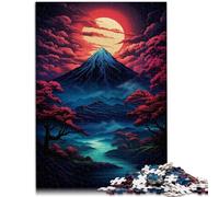 jigsaw 1000 pieces for adults mountain behind trees at night Educational Game Challenge Toy 26x38cm Birthday Present Gifts Wall Art