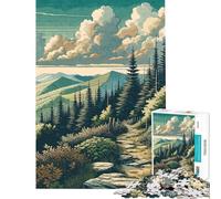 Jigsaw 1000 Pieces for Adults Mountain Trail Landscape Puzzles for Adults Brain Teaser Game Birthday Present Deal As Gifts for The Whole Family (Size 38x52cm)