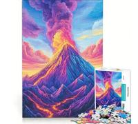 Jigsaw 1000 Pieces for Adults Mountains Volcanoes Hands-on Game Hand Speed Race with Fully Interlocking Randomly Shaped Pieces 38x52cm