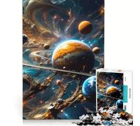 Jigsaw 1000 Pieces for Adults Mystery of The Universe Hands-on Game Hand Speed Race with Fully Interlocking Randomly Shaped Pieces 50x75cm
