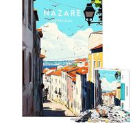 Jigsaw 1000 Pieces for Adults Nazaré, Portugal Street View Educational Games Learning Educational Toys Great Gifts And Toys Difficult Hard (size 50x75cm)