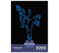 Jigsaw 1000 Pieces for Adults Neon Fighter Adult Jigsaw Brain Teaser Game Staycation Kill Time Help The Brain Exercise 70x50cm/1000pcs