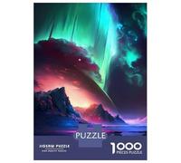 Jigsaw 1000 Pieces for Adults Northern Lights Adult Jigsaw Brain Teaser Game Staycation Kill Time Help The Brain Exercise 70x50cm/1000pcs
