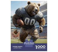 Jigsaw 1000 Pieces for Adults Old School Grizzly Footballer Adult Jigsaw Brain Teaser Game Staycation Kill Time Help The Brain Exercise 52x38cm/1000pcs