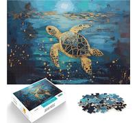 jigsaw 1000 pieces for adults Original Golden Sea Turtle Art Analyse und Logik Wunschliste mit dem Weihnachtsmann75x50cm