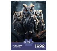 Jigsaw 1000 Pieces for Adults Owl Triplets Adult Jigsaw Brain Teaser Game Staycation Kill Time Help The Brain Exercise 70x50cm/1000pcs