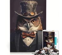 Jigsaw 1000 Pieces for Adults Owl Wildlife Art Educational Game Difficult And Challenge Artists Collection Fine Art 38x26cm