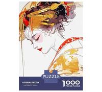 Jigsaw 1000 Pieces for Adults Paint Geisha Adult Jigsaw Brain Teaser Game Staycation Kill Time Help The Brain Exercise 70x50cm/1000pcs