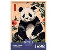 Jigsaw 1000 Pieces for Adults Panda Japanese Art Jigsaw for Adults Relax Games Difficult Hard Deal As Gifts for The Whole Family 38x26cm/1000pcs