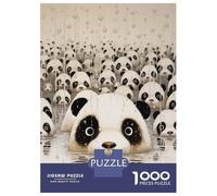 Jigsaw 1000 Pieces for Adults Panda Rain Animals Art Jigsaw for Adults Relaxing Games Analysis And Logic Deal As Gifts for The Whole Family 70x50cm/1000pcs