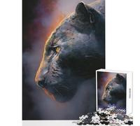 Jigsaw 1000 Pieces for Adults Panther of The Night Soul Jigsaw Puzzles for Adults Birthday Present Every Piece Is Unique - Challenging Game Gifts (50x75cm)