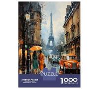 Jigsaw 1000 Pieces for Adults Paris Eiffel Tower Art Print Puzzle for Adults Anti-Stress Toys Difficult Challenge Unique Birthday And Gifts 38x26cm/1000pcs