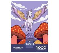 Jigsaw 1000 Pieces for Adults Pegasus Flying Over Mushroom Forest Adult Jigsaw Puzzle Family Games Analysis And Logic Deal As Gifts for The Whole Family 70x50cm/1000pcs