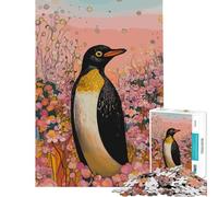 Jigsaw 1000 Pieces for Adults Penguin in Autumn Bloom Help The Brain Exercise Perfect Decoration Brain Teaser Game Suitable for Ages 14 And Up (50x75cm)