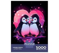 Jigsaw 1000 Pieces for Adults Penguin Lovers Adult Jigsaw Brain Teaser Game Staycation Kill Time Help The Brain Exercise 38x26cm/1000pcs