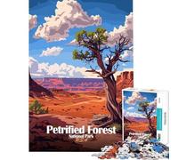 Jigsaw 1000 Pieces for Adults Petrified Forest National Park Illustration Educational Games Learning Educational Toys Great Gifts And Toys Difficult Hard (size 38x26cm)