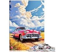 jigsaw 1000 pieces for adults Pink classic car country roads Interesting Stress Reduction Jigsaw Puzzles 26x38cm Birthday Gifts