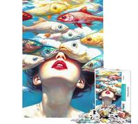 Jigsaw 1000 Pieces for Adults Pisces Underwater Puzzle for Adults Hands-on Game Presents for Women Deal As Gifts for The Whole Family (Size 38x26cm)